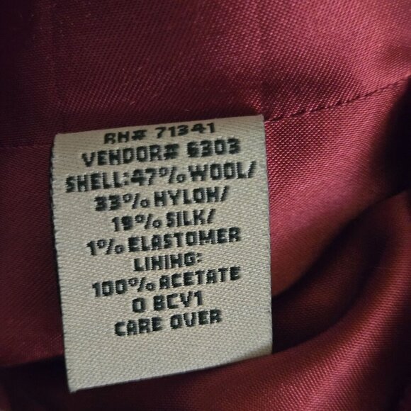 L.L. Bean Vintage Cranberry Speckled Single Breasted Wool Blend Blazer Size XL - Picture 5 of 5